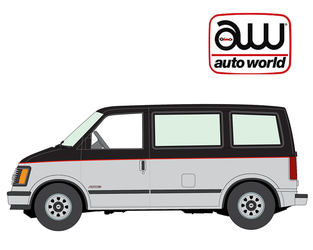 Preorder) Auto World 1:64 2026 Premium Release 4A – 1985 Chevrolet Astro Van – Maroon with Silver