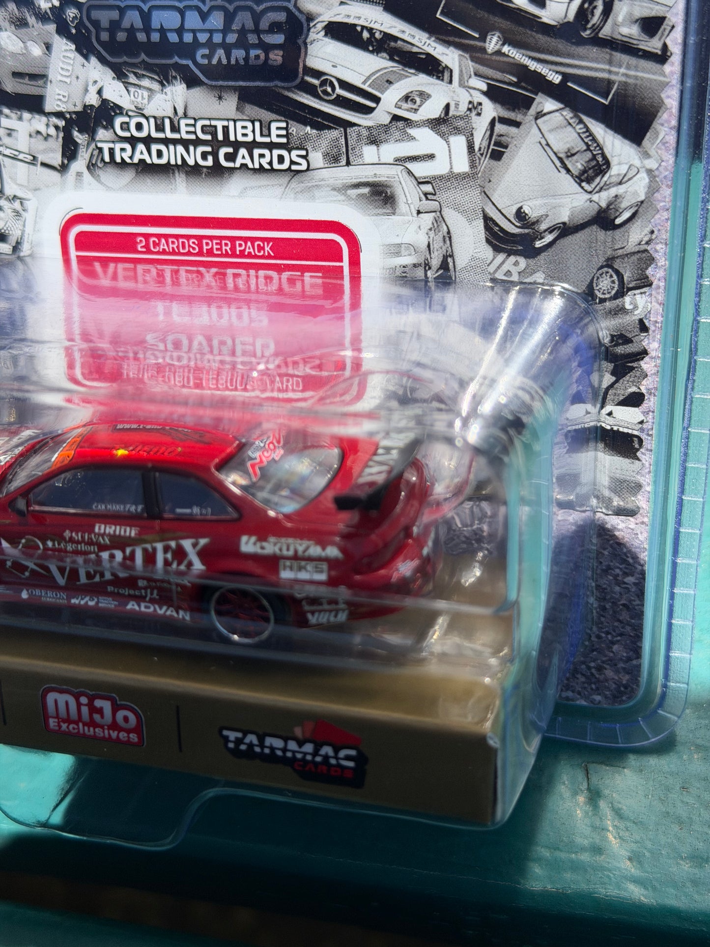 Tarmac Works 1:64 Vertex Ridge TE3005 Soarer with Trading Card – Red – Global64
