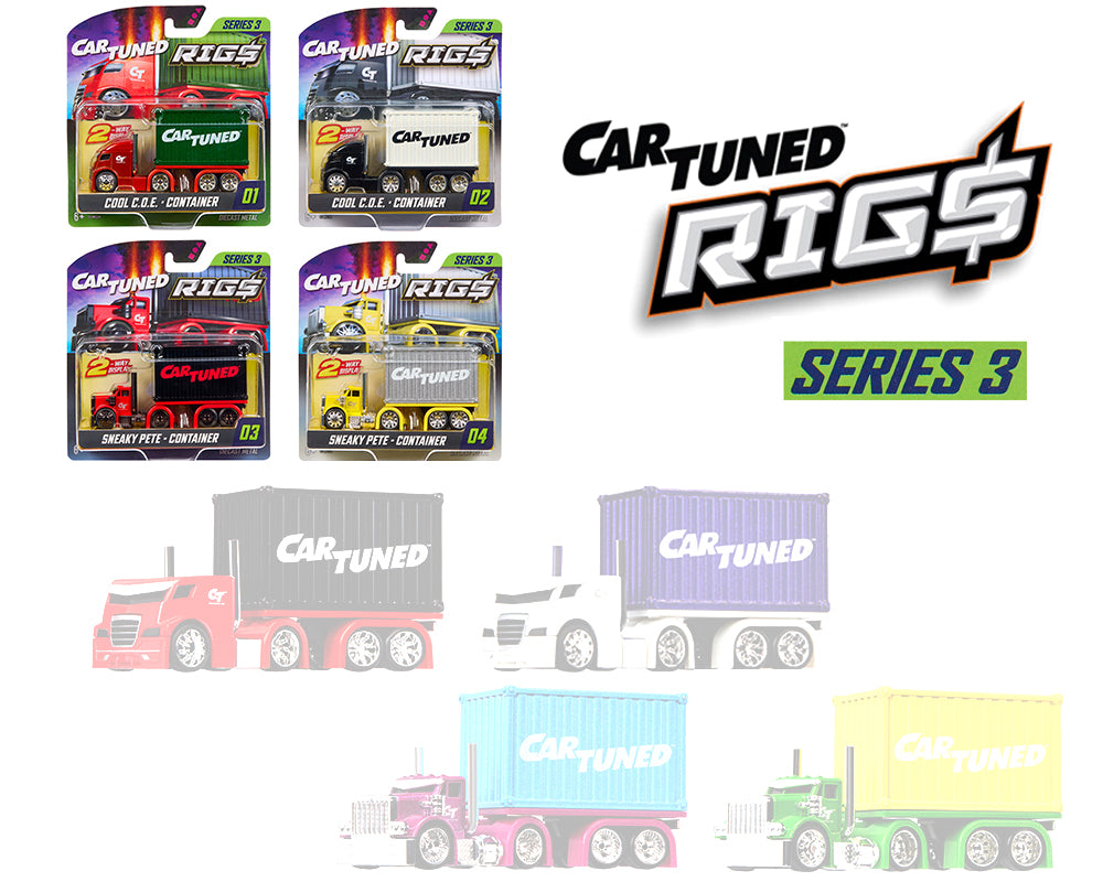 Preorder) CarTuned 1:64 Container Rigs Series 3 Assortment of 4 pcs