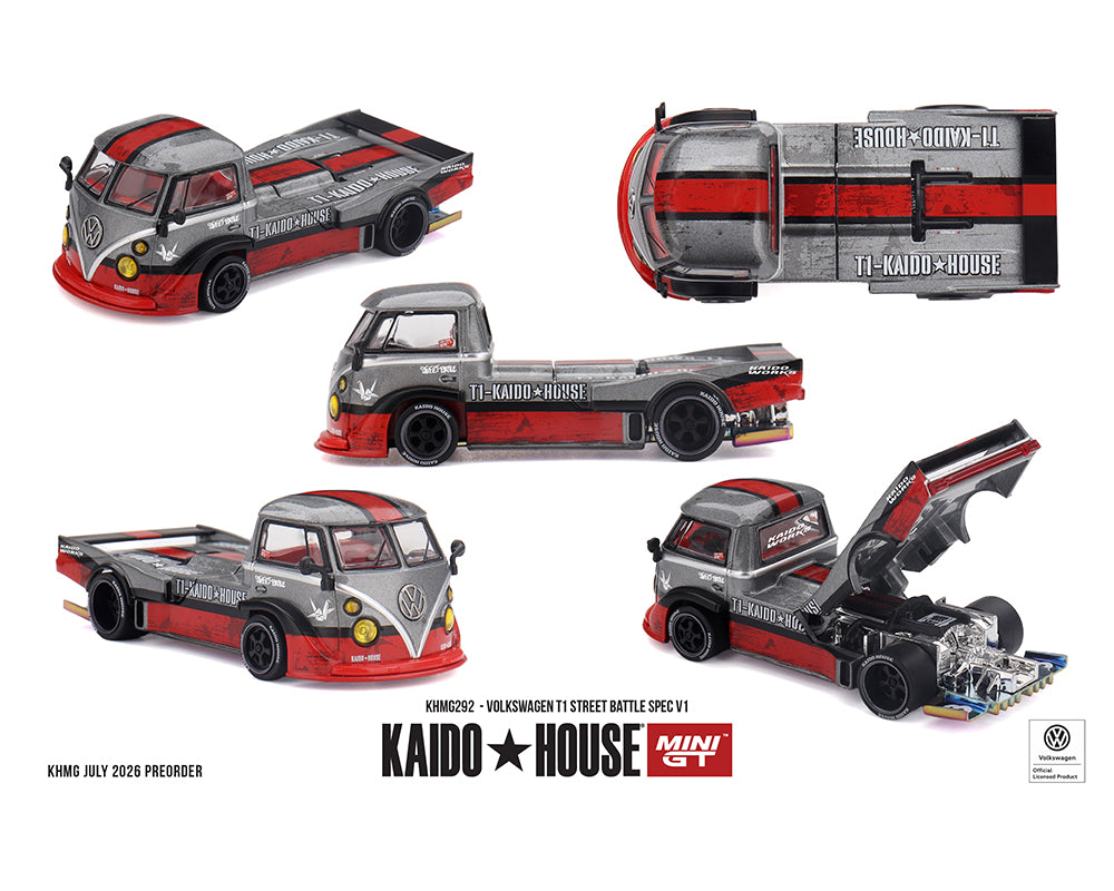 Preorder) Kaido House x Mini GT 1:64 Volkswagen T1 Street Battle Spec V1