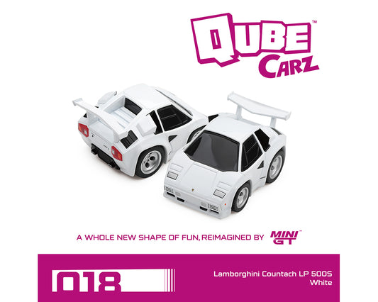 Preorder) Mini GT QubeCarz Series 4 Lamborghini Countach 500S White
