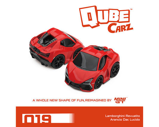 Preorder) Mini GT QubeCarz Series 4 Lamborghini Revuelto Arancio Dec lucido