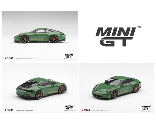 Preorder) Mini GT 1:64 Porsche 911 (992) GT3 Touring – Auratium Green – Limited Edition