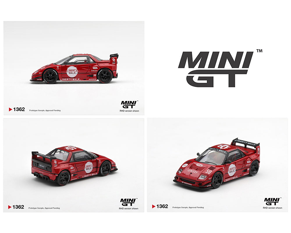 Preorder) Mini GT 1:64 Mazda AZ-1 Liberty Walk LB40 LB-Hinomaru – Red – Limited Edition