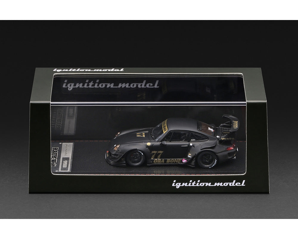 Preorder) Ignition Model 1:64 Rauh-Welt Begriff RWB 993 -77 OBA BONE – Matte Black – Limited Edition