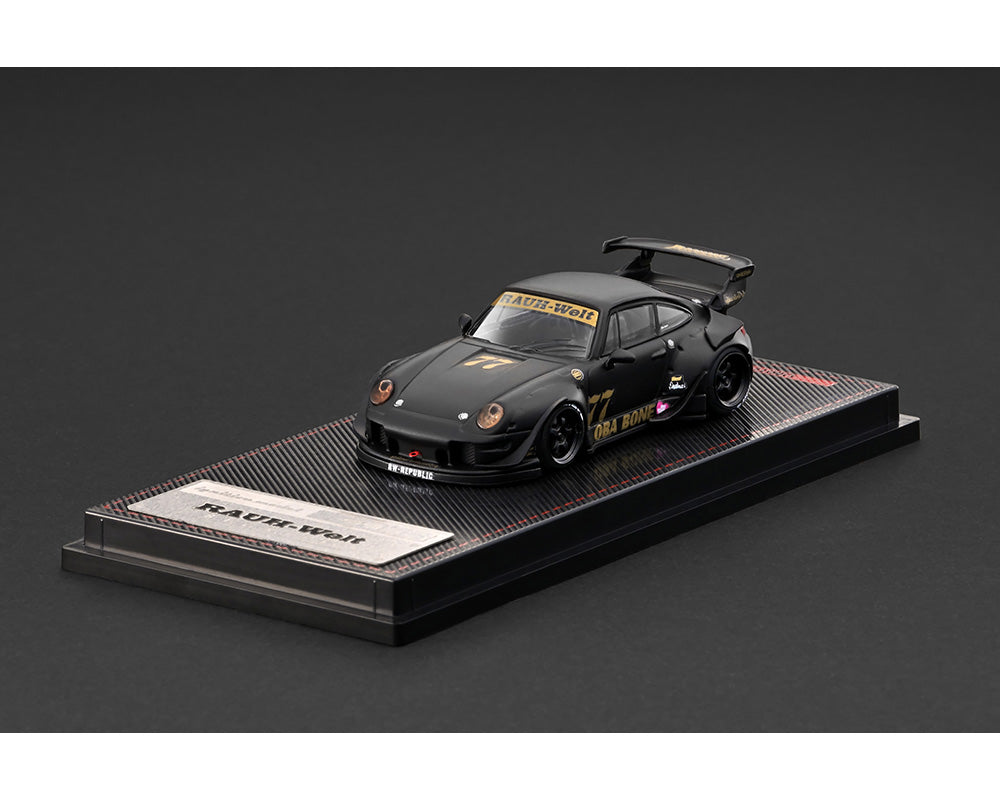 Preorder) Ignition Model 1:64 Rauh-Welt Begriff RWB 993 -77 OBA BONE – Matte Black – Limited Edition