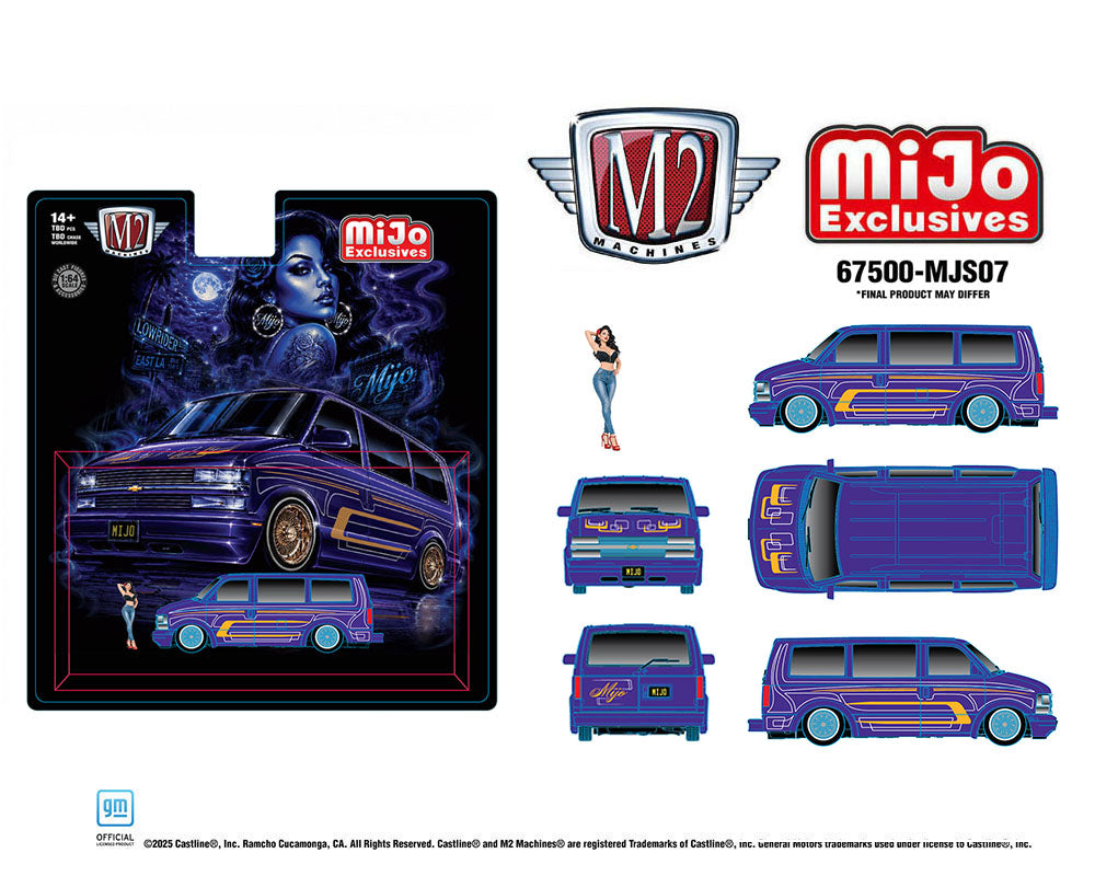 Preorder) M2 Machines 1:64 Diorama Series 1995 Chevrolet Astro Van Lowriders with Female Figure – Mijo Exclusives
