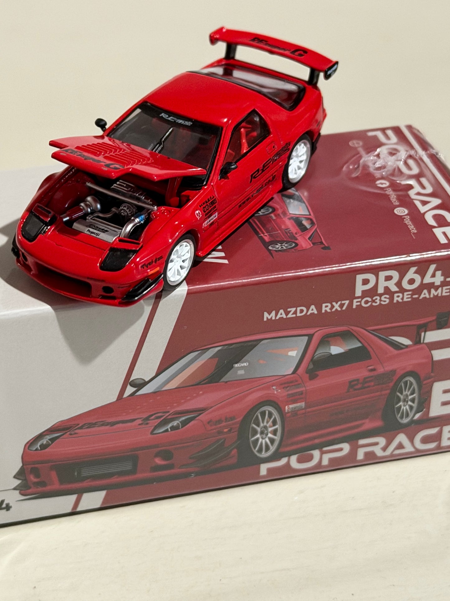 Pop Race 343 Mazda RX7 FC3S Re-Amemiya Red