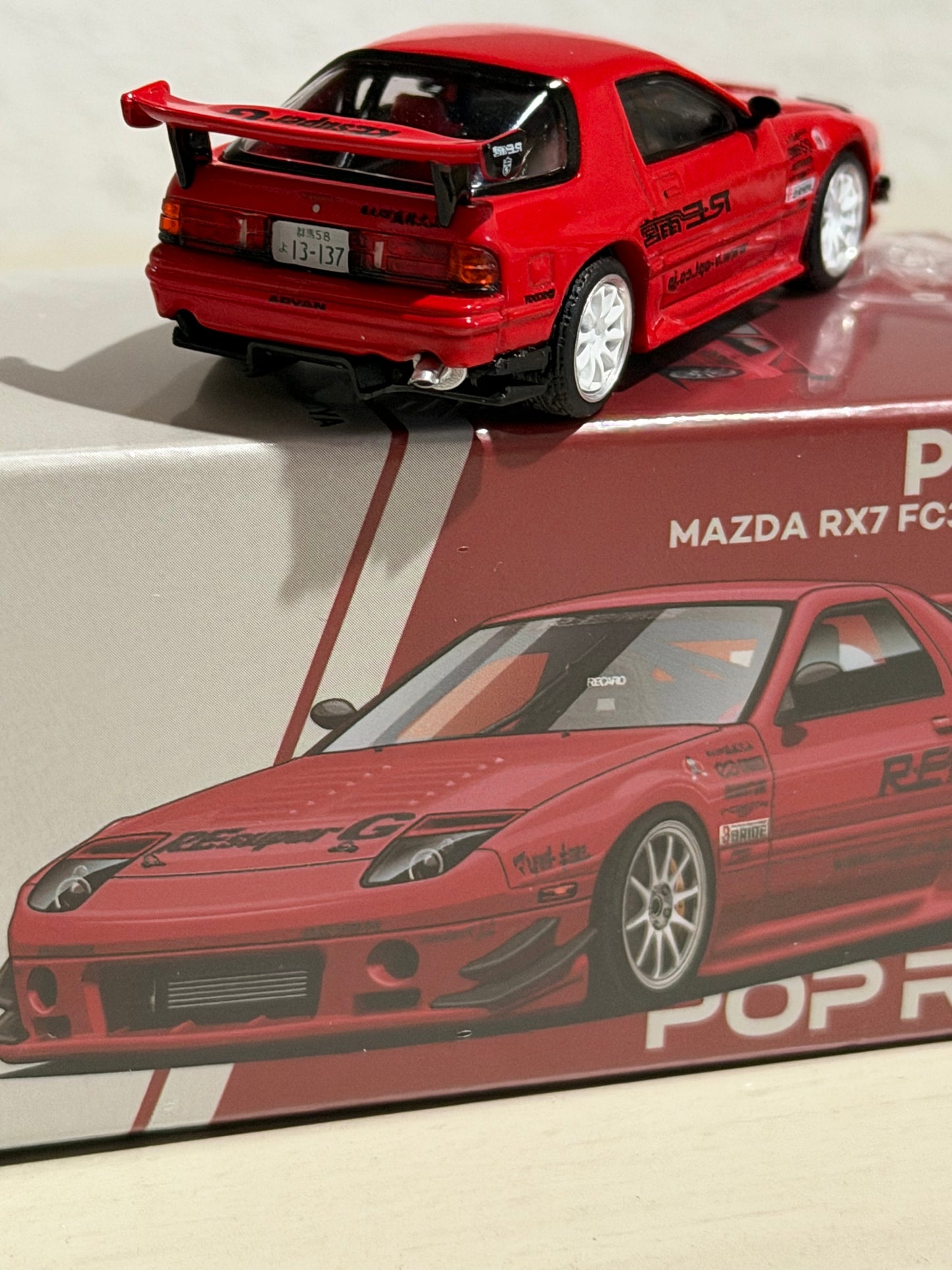 Pop Race 343 Mazda RX7 FC3S Re-Amemiya Red