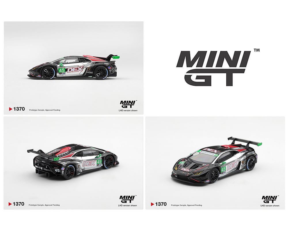 Preorder) Mini GT 1:64 Lamborghini Huracan GT3 EVO2 #45 DEX Wayne Taylor Racing 2025 IMSA Chevrolet Grand Prix Class Winner – Limited Edition