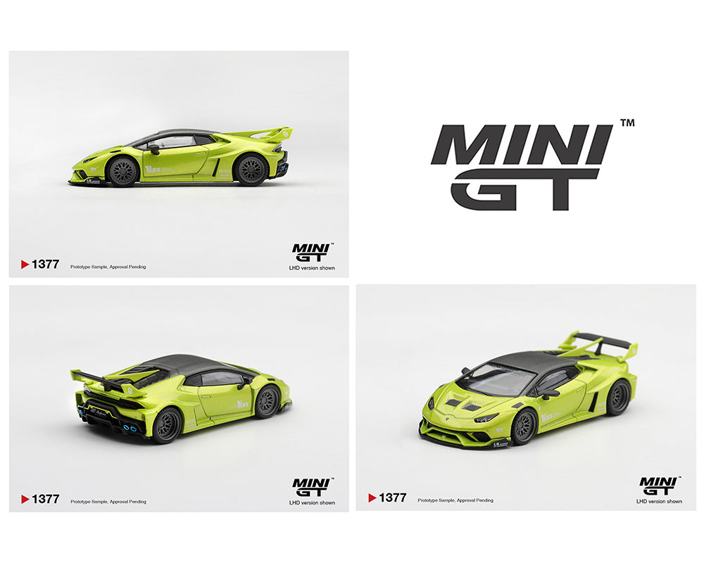 Preorder) Mini GT 1:64 Lamborghini Huracán LB★WORKS Lime Metallic – Limited Edition