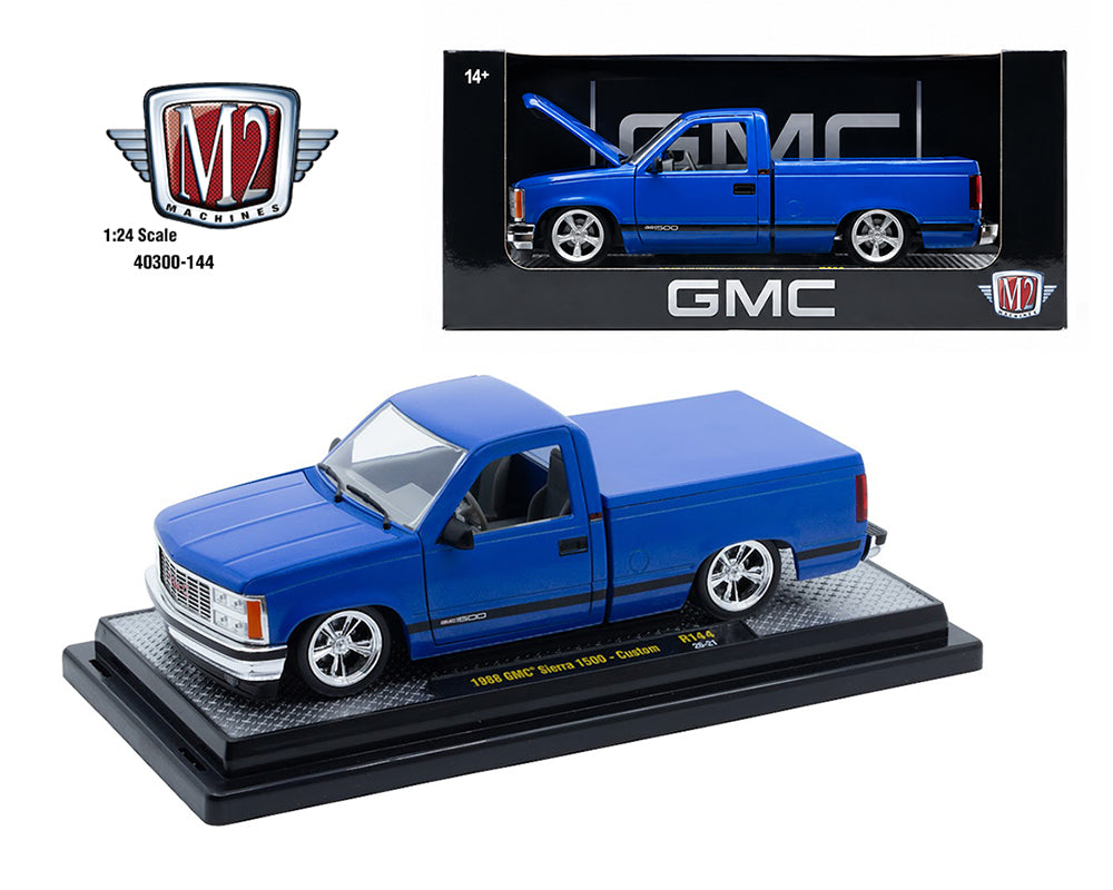 M2 Machines 1:24 1988 GMC Sierra 1500 – Blue – Release 144A