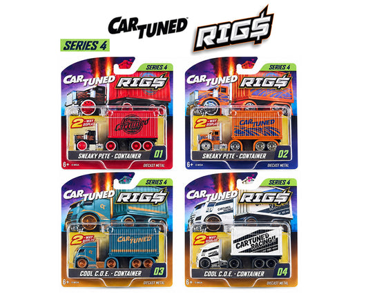 Preorder) CarTuned 1:64 Container Rigs Series 4 Assortment
