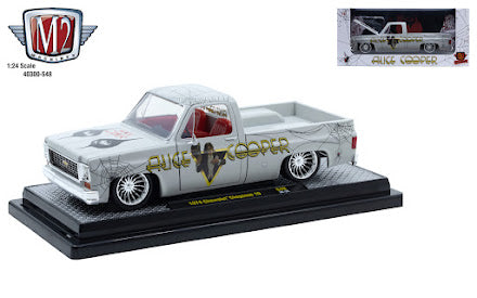 (Preorder)M2 Machines 40300-S48 1/24 Scale 1974 Chevrolet Cheyenne 10 White Alice Cooper