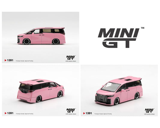 Preorder) Mini GT 1:64 Toyota Vellfire 40 KUHL Metallic Pink – Limited Edition