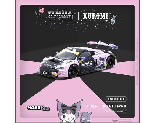 (Preorder) Tarmac Works 1:43 Kuromi Audi R8 LMS GT3 evo II Macau GT Cup – FIA GT World Cup 2024 Uno Racing Adderly Fong