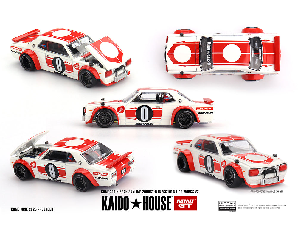 Kaido House Nissan Skyline 2000GT-R (KPGC10) V2 White *PREORDER*