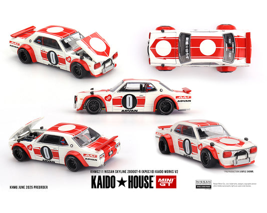 Kaido House Nissan Skyline 2000GT-R (KPGC10) V2 White *PREORDER*