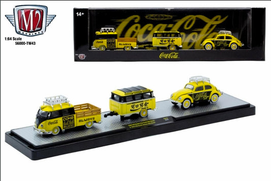 (Preorder) M2 Machines 1960 VW Double Cab Truck USA Model & 1953 VW Beetle Deluxe USA Model – Coca-Cola