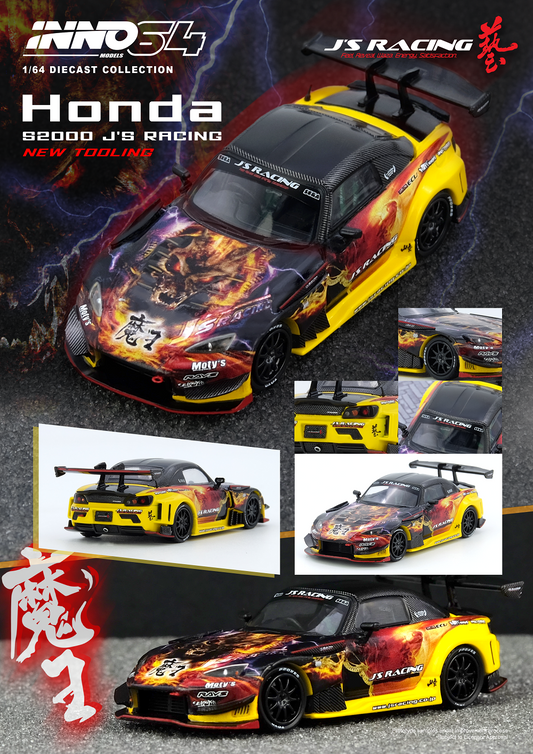 (PREORDER) INNO64 1/64 HONDA S2000 J'S RACING (AP1) "MAOU"