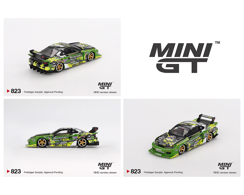(Preorder) Mini GT 1:64 Nissan LB-Super Silhouette S15 SILVIA #555 V2 2024 – Green – Formula Drift Japan