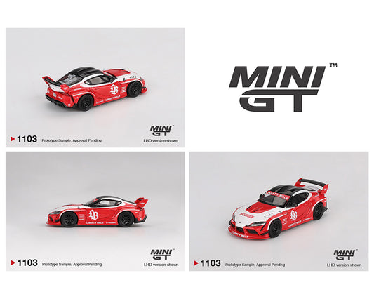 (Preorder) Mini GT 1:64 LB★WORKS Toyota GR Supra – Red/White November