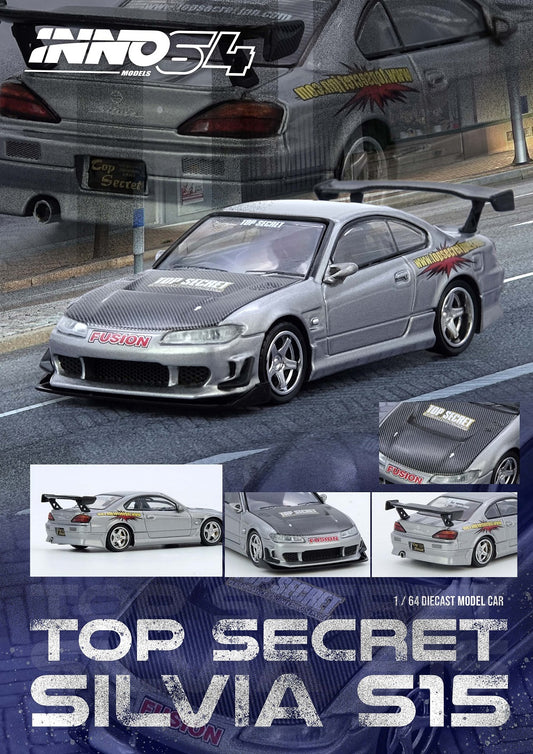 (PREORDER) INNO64 1/64 TOP SECRET SILVIA (S15) Silver