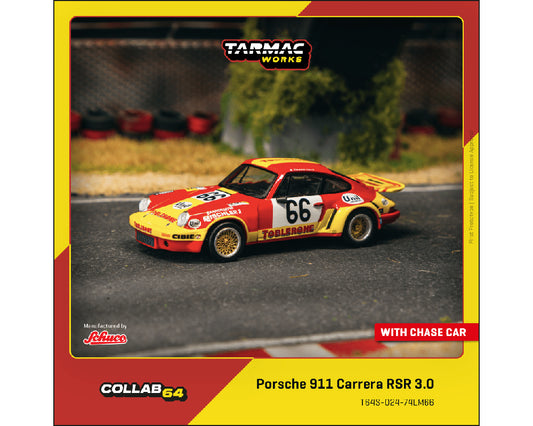 Preorder) Tarmac Works x Schuco 1:64 Porsche 911 Carrera RSR 3.0 24h Le Mans 1974 #66 – Red