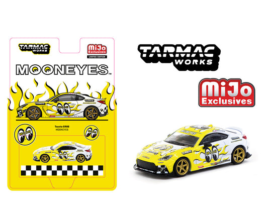 Tarmac Works 1:64 Toyota GR86 MOONEYES – Yellow – Global64 – MiJo Exclusives Limited Edition