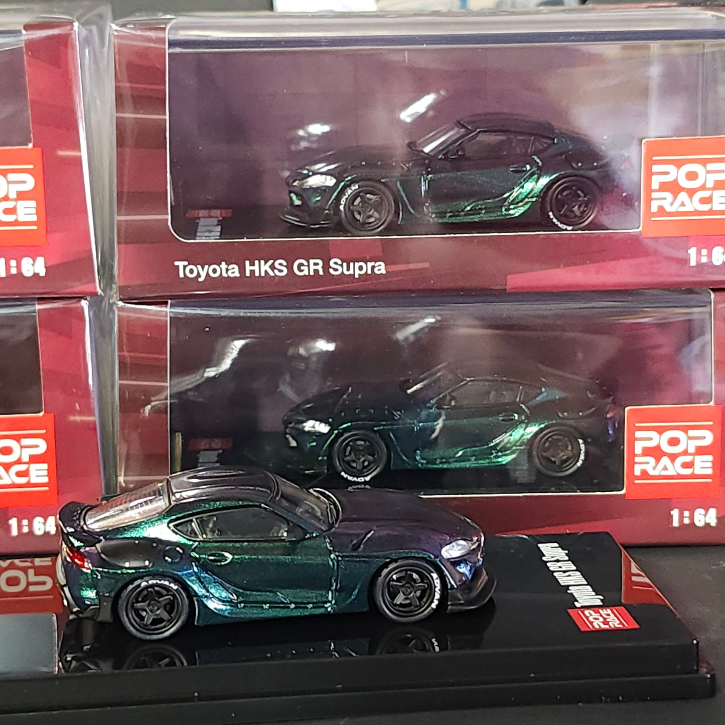 POP RACE 1/64 HKS GR Supra Magic Purple PR64-HKSA90-MG.