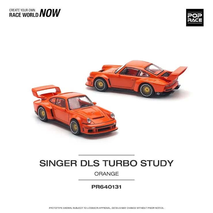 POP RACE 1/64 SINGER DLS TURBO (TRACK) ORANGE