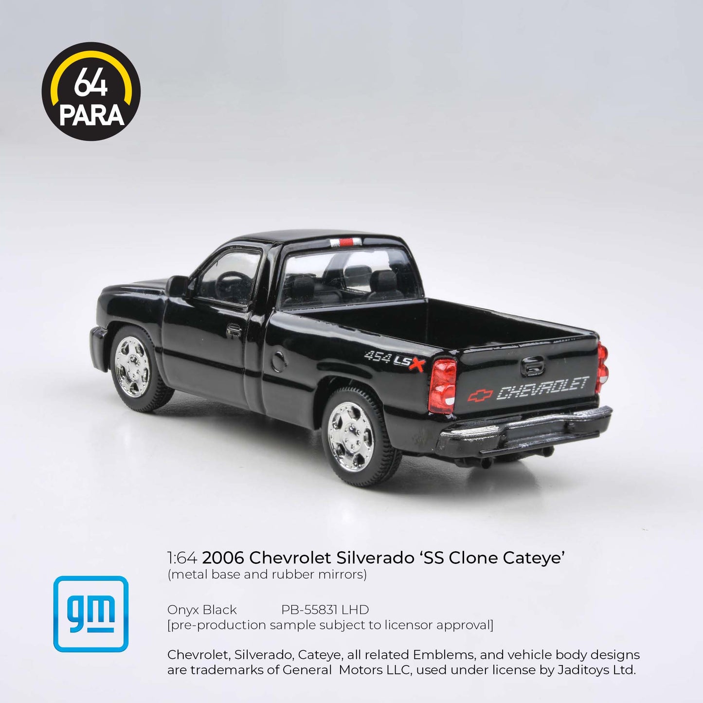 PARA64 1:64 Scale 2006 Chevrolet Silverado SS Clone Onyx Black