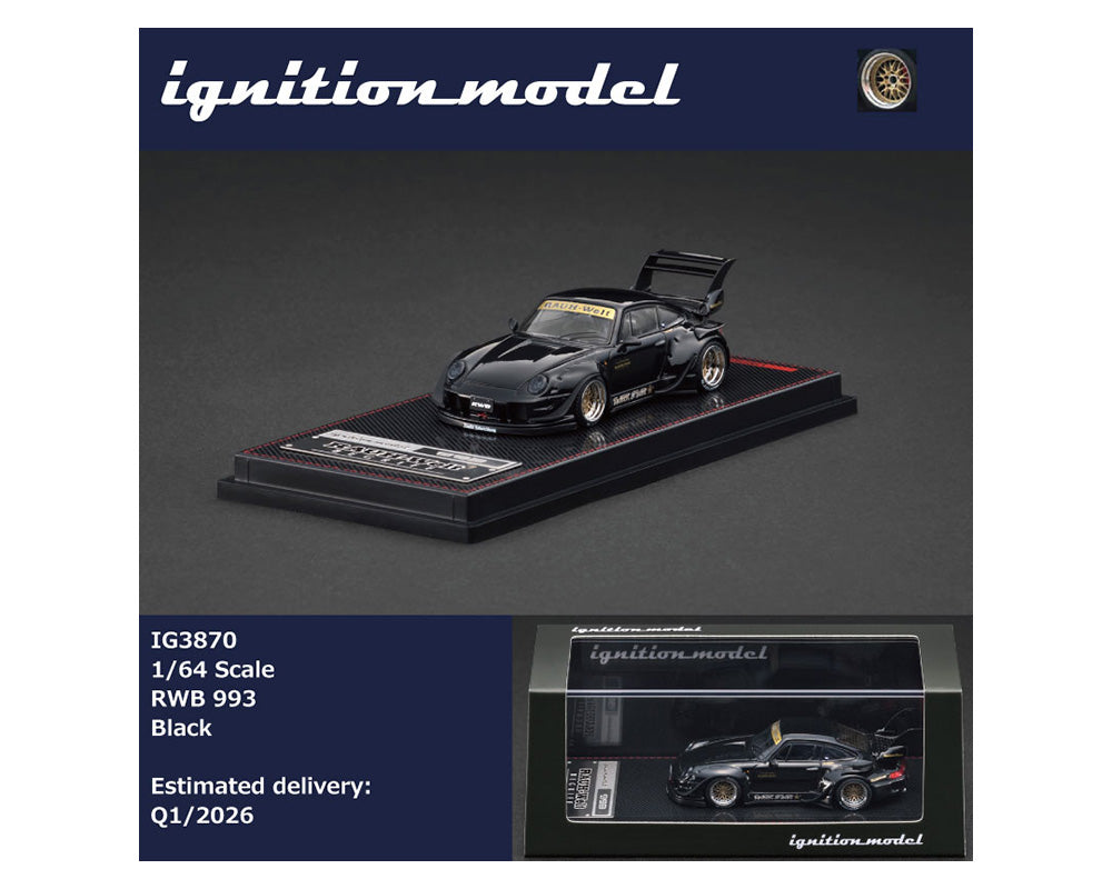 (Preorder) Ignition Model 1:64 Rauh-Welt Begriff RWB 993 – Black ETA Jan 2026