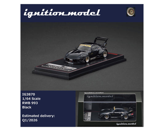 (Preorder) Ignition Model 1:64 Rauh-Welt Begriff RWB 993 – Black ETA Jan 2026