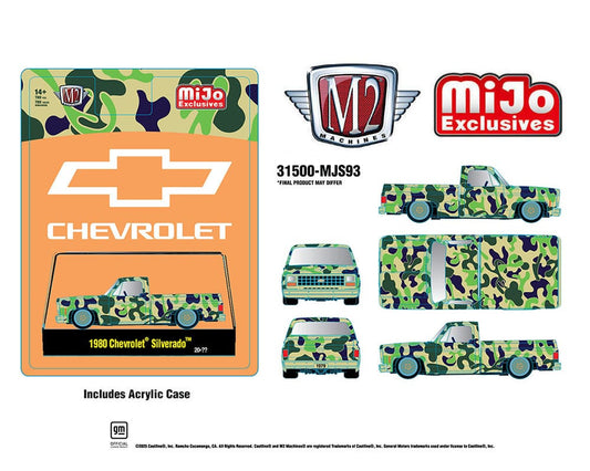 M2 Machines 1980 Chevrolet Silverado Custom Camo MiJo Exclusives Limited Edition