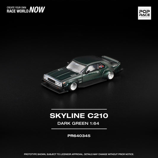 Pop Race Skyline C210 Dark Green 1/64 *PREORDER* Nov