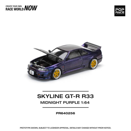 (PREORDER)POPRACE 1/64 SKYLINE GT-R R33 NISMO MIDNIGHT PURPLE PR640256	ETA JANUARY 2026