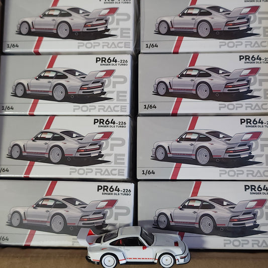 (Preorder) POP RACE 1/64 SINGER DLS TURBO (TRACK) - WHITE