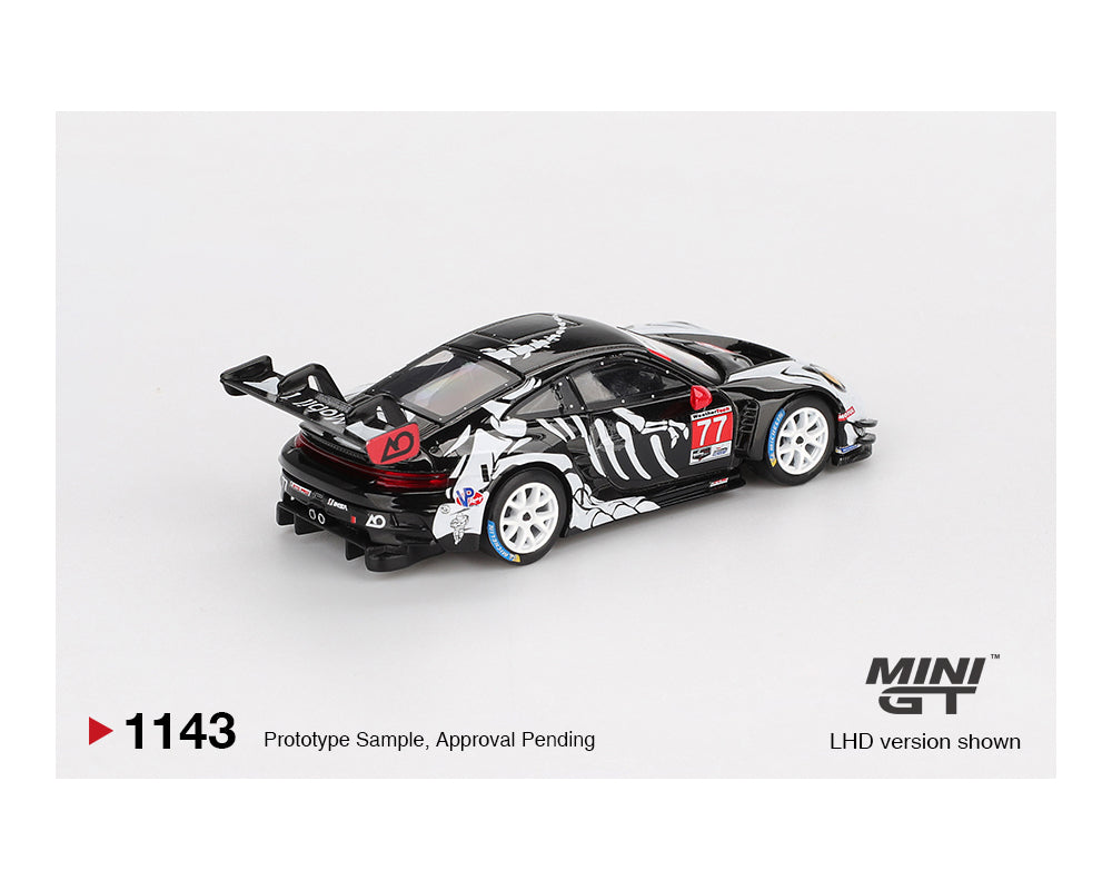 (Preorder) Mini GT 1:64 Porsche 911 GT3 R #77 AO Racing 2025 IMSA Petit Le Mans "Skeleton Rexy"