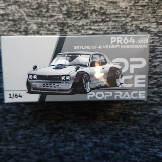 Pop Race Skyline GT R V8 DRIFT (HAKOSUKA) Event Exclusive Chrome