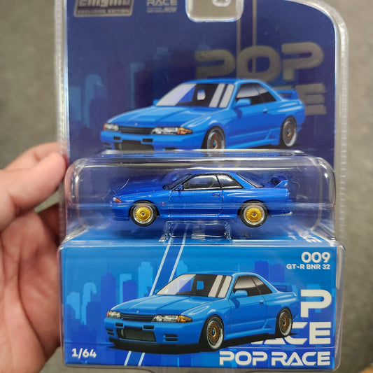 POPRACE x Enigma 009 GT-R BNR32 Bayside Blue Blister