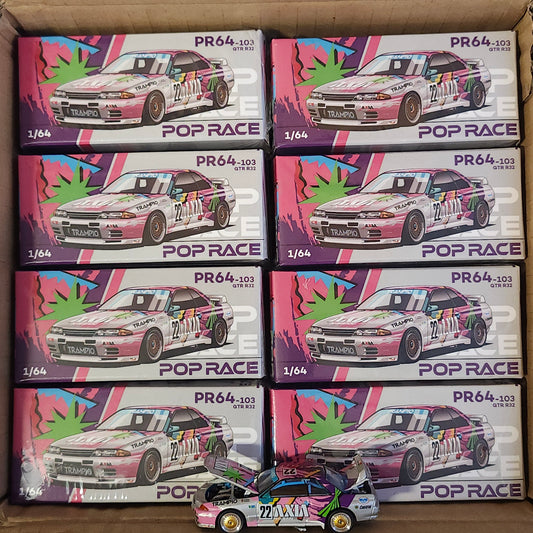 POP RACE 1/64 NISSAN SKYLINE GT-R R32 #22 AXIA GROUP A