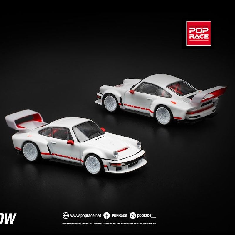 (Preorder) POP RACE 1/64 SINGER DLS TURBO (TRACK) - WHITE