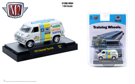 (Preorder) M2 Machines 1:64 1972 Chevrolet G10 Van ” Training Wheels” – Hobby Exclusive