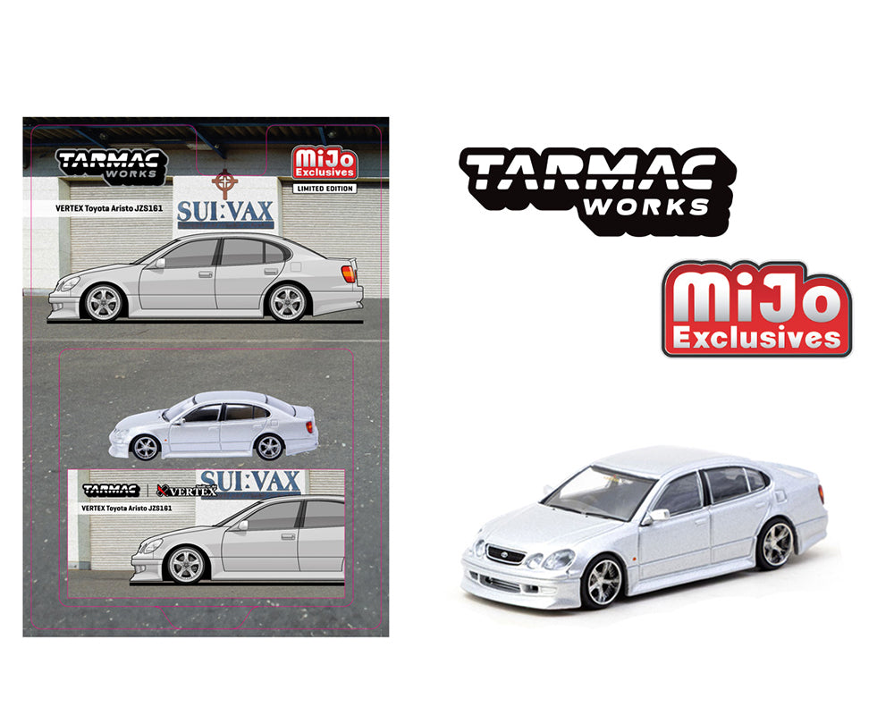 (Preorder) Tarmac Works 1:64 VERTEX Toyota Aristo JZS161 – Silver – Global64 – MiJo Exclusives