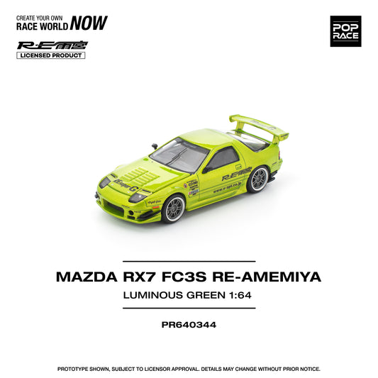 POP RACE RX7 FC35 RE-AMEMIYA LUMINOUS GREEN 1/64 *PREORDER* NOV