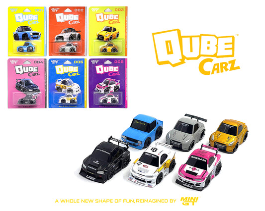 Mini Gt QubeCarz Sealed set of 6 Factory Chance At a chase