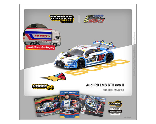 (Preorder) Tarmac Works 1:64 Audi R8 LMS GT3 evo II Sugo – Macau GT Cup – FIA GT World Cup 2024 Uno Racing James Yu – Hobby64 & Tarmac Cards