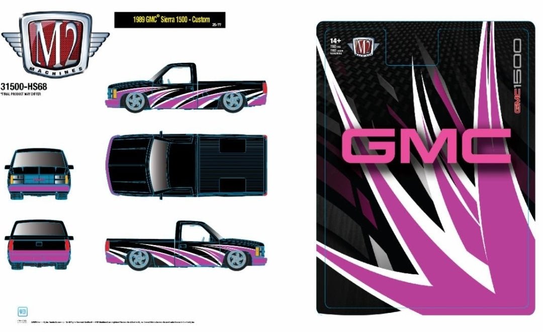 (PreOrder) M2 Machines 1989 GMC Sierra 1500 - Custom(31500-HS68)