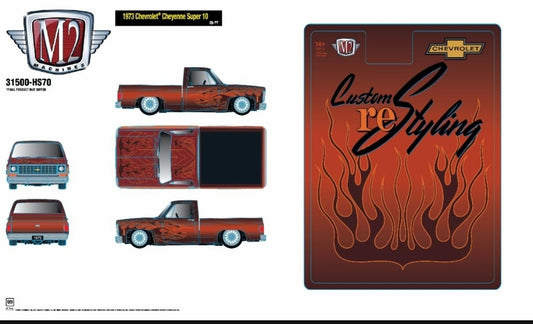 M2 Machines 31500-HS70 1973 Chevrolet Cheyenne Super 10 Custom ReStyling  PREORDER DEC